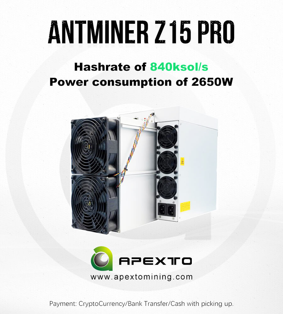 News Upgraded Antminer ZEC Miner Z15 PRO 840KSol Has Been Released 